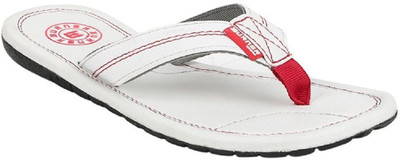 

Burner Flip Flops, White red