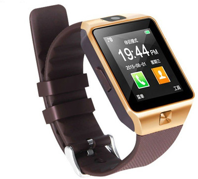 

Onskart Bluetooth Phone Sim Card & Memory Slot Camera Smartwatch(Brown Strap Free Size)