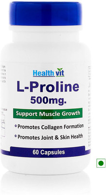 

HealthVit L-Proline 500mg 60 Capsules(60 No)