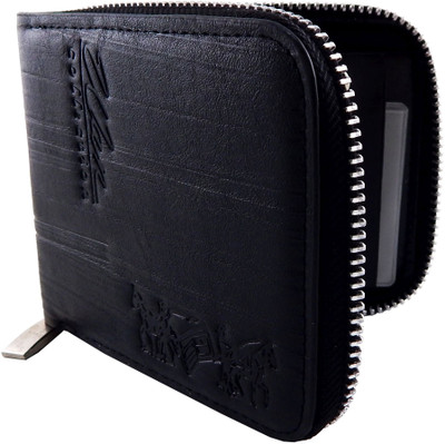 

BOVI'S Men Black Artificial Leather, Fabric Wallet(5 Card Slots)