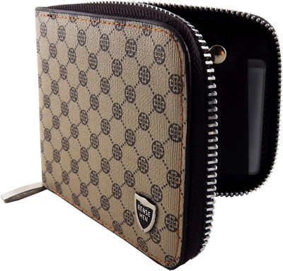 

BOVI'S Men Tan Artificial Leather, Fabric Wallet(5 Card Slots)