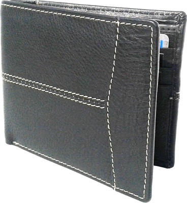 

NUKAICHAU Men Black Genuine Leather Wallet(4 Card Slots), Cobo blk 4b
