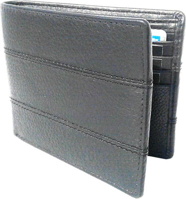 

NUKAICHAU Men Black Genuine Leather Wallet(8 Card Slots), Cobo blk 8