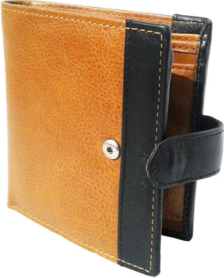 

NUKAICHAU Men Tan Genuine Leather Wallet(9 Card Slots), Cobo tan blk 9
