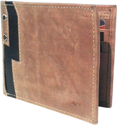 

NUKAICHAU Men Brown Genuine Leather Wallet(6 Card Slots), Cobo hun. brn blk 6