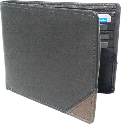 

NUKAICHAU Men Black Genuine Leather Wallet(8 Card Slots), Cobo blk brn 8