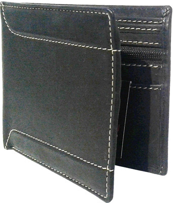 

NUKAICHAU Men Black Genuine Leather Wallet(4 Card Slots), Cobo blk 4