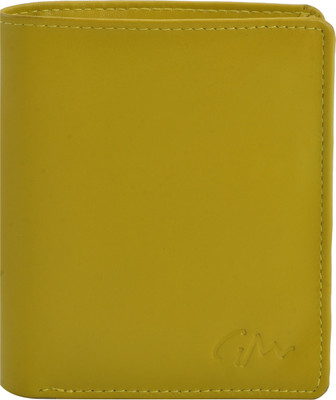 

Gentleman Men Yellow Genuine Leather Wallet(9 Card Slots), Mustard
