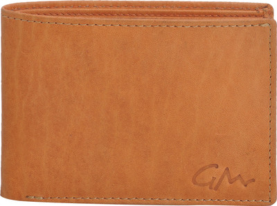 

Gentleman Men Tan Genuine Leather Wallet(10 Card Slots), Marigold