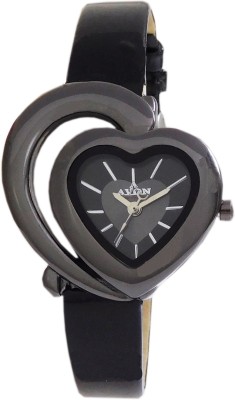 A Avon Heart Design Classy Black Watch  - For Girls   Watches  (A Avon)