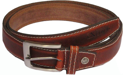 

eXcorio Men Formal Brown Genuine Leather Belt, Reddish brown