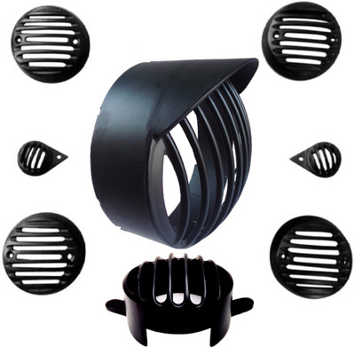 

Poshauto CL 350 Heavy Metal Shade Series Bike Headlight Grill(Black)