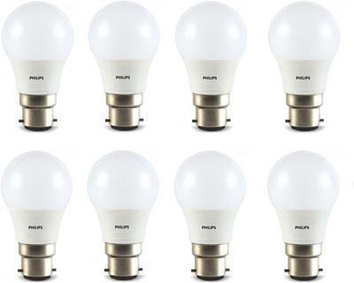 

Philips 4 W Round B22 LED Bulb(White, Pack of 8)