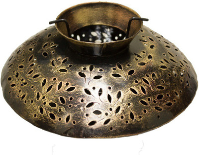 

Paheli Craft Iron Metal Oval T light Handicraft Home Décor Iron 1 - Cup Tealight Holder(Multicolor, Pack of 1)