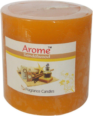 

Arome OC-01-Sandlewood Candle(Orange, Pack of 1)
