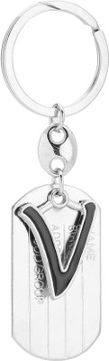 GCT Alphabet Letter V Metal Design-KC40 Key Chain(Silver)