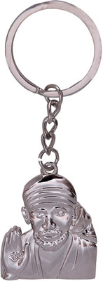 GCT Sai Baba Ji Silver Metal Key Chain(Silver)