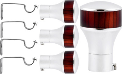 

S Decor Brown, White Rod Rail Bracket(Pack of 4)
