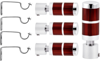 

S Decor Brown Rod Rail Bracket(Pack of 4)