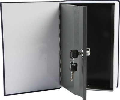 

Bruzone 1 Compartments Stainless Steel Cash Security Box Cash Storage Key Locker Money Safe(Blue)