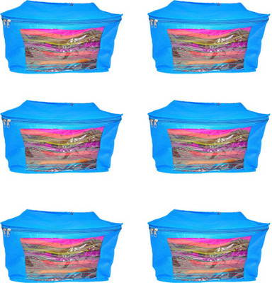 

Aadhya Multipurpose Non Woven Saree Cover pack of 6 b(Blue)