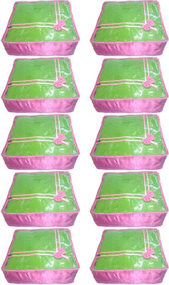 

Aadhya Multipurpose Satin saree Cover pack of 10_e(Pink)