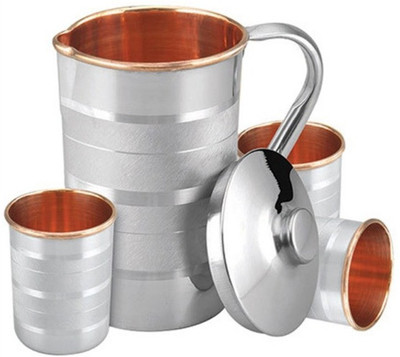 

Veda Home & Lifestyle VEDA COPPER WATER JUG SET Water Jug Set(2.3 L, Pack of 4)