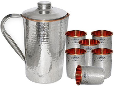 

Veda Home & Lifestyle VEDA STEEL COPPER JUG SET Water Jug Set(3 L, Pack of 7)