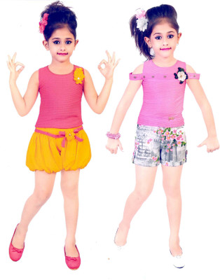 

Hey Baby Girls Party(Festive) Top Pant(Multicolor
