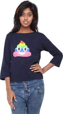 

GENZEE Girls Casual Cotton Knit Top(Dark Blue, Pack of 1, Navy blue