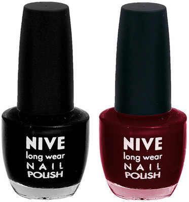 

Nive Colour Blast Nail Polish 1106201741 Black,Red(Pack of 2)