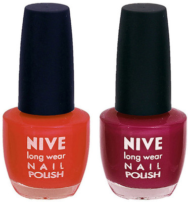

Nive Colour Blast Nail Polish 1106201760 Brown,Pink(Pack of 2)