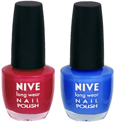 

Nive Colour Blast Nail Polish 1106201642 Pink,Blue(Pack of 2)