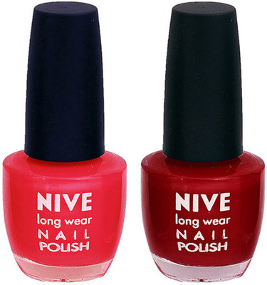 

Nive Colour Blast Nail Polish 1106201642 Pink,Red(Pack of 2)
