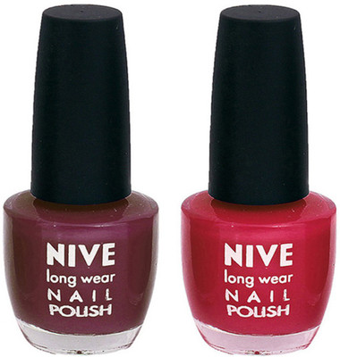 

Nive Colour Blast Nail Polish 1106201802 Purple,Pink(Pack of 2)