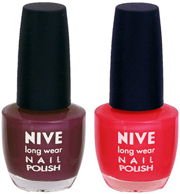 

Nive Colour Blast Nail Polish 1106201800 Purple,Pink(Pack of 2)