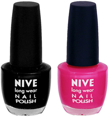 

Nive Colour Blast Nail Polish 1106201705 Black,Pink(Pack of 2)