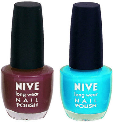 

Nive Colour Blast Nail Polish 1106201790 Purple,Blue(Pack of 2)