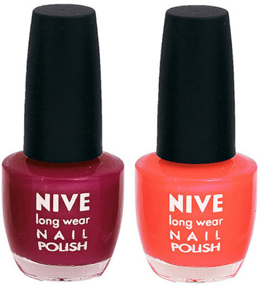 

Nive Colour Blast Nail Polish 1106201630 Pink,Orange(Pack of 2)