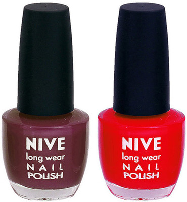 

Nive Colour Blast Nail Polish 1106201787 Purple,Red(Pack of 2)