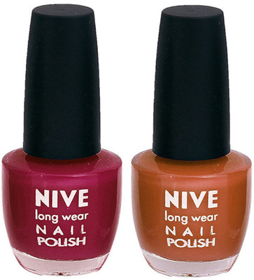 

Nive Colour Blast Nail Polish 1106201608 Pink,Brown(Pack of 2)