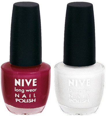 

Nive Colour Blast Nail Polish 1106201642 Pink,White(Pack of 2)