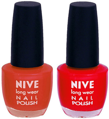 

Nive Colour Blast Nail Polish 1106201751 Brown,Red(Pack of 2)