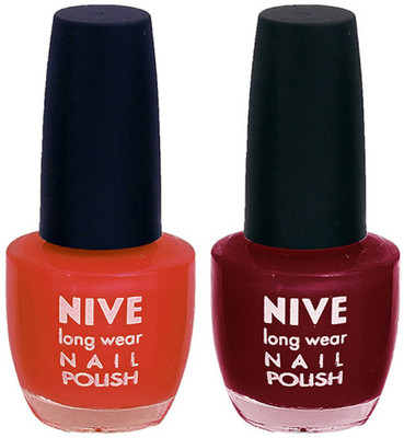 

Nive Colour Blast Nail Polish 1106201773 Brown,Red(Pack of 2)