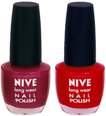 

Nive Colour Blast Nail Polish 1106201636 Pink,Red(Pack of 2)