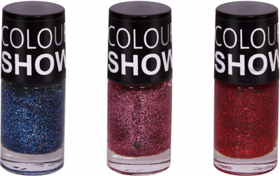 Barrym Nail Polish Purple, Red, Orange(Pack of 3)