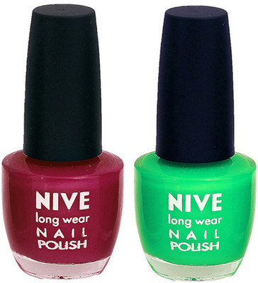 

Nive Colour Blast Nail Polish 1106201622 Pink,Green(Pack of 2)