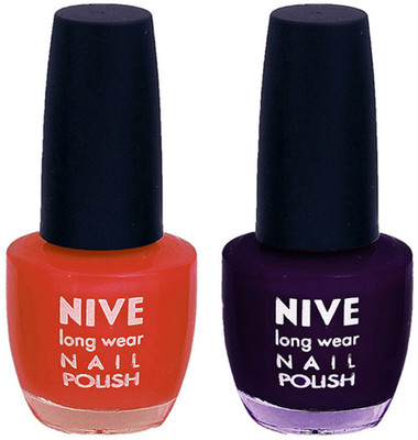 

Nive Colour Blast Nail Polish 1106201766 Brown,Purple(Pack of 2)