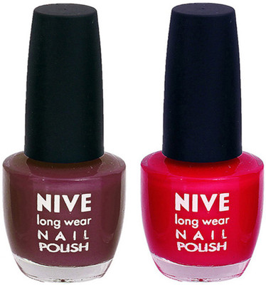 

Nive Colour Blast Nail Polish 1106201811 Purple,Pink(Pack of 2)