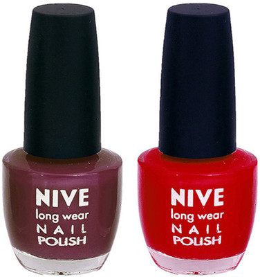 

Nive Colour Blast Nail Polish 1106201809 Purple,Red(Pack of 2)